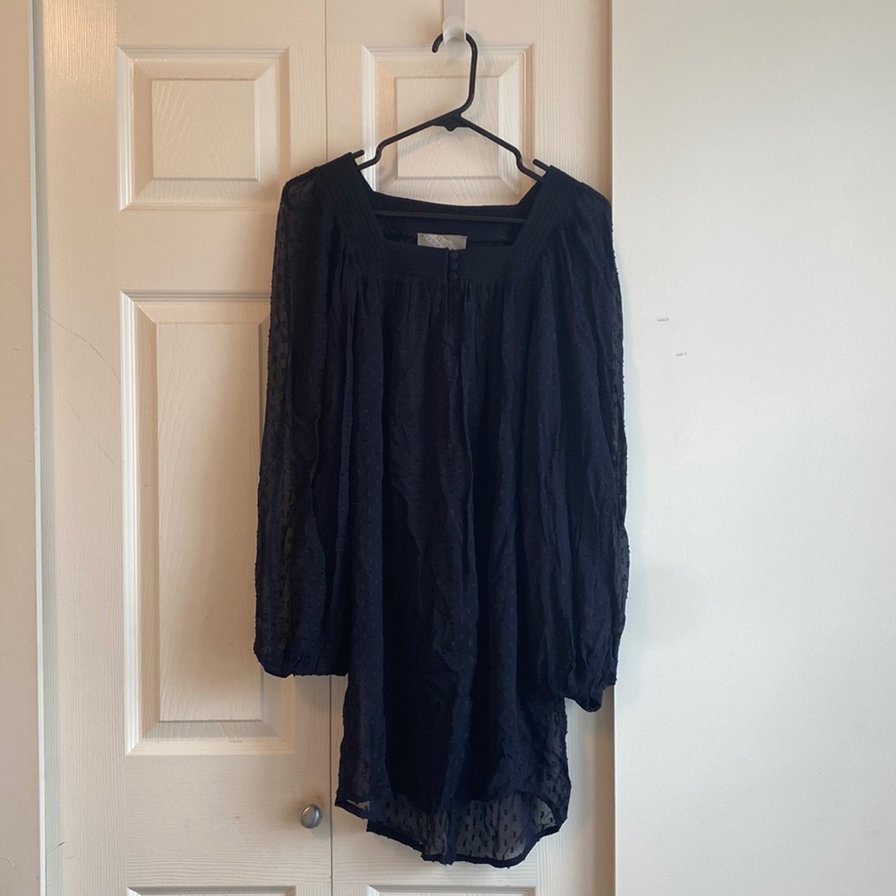 See through summer love navy dress.